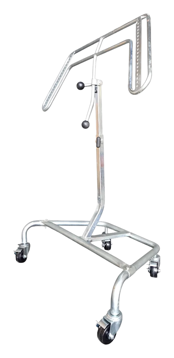 Single custom trolley showing the bent tube base, column and arms